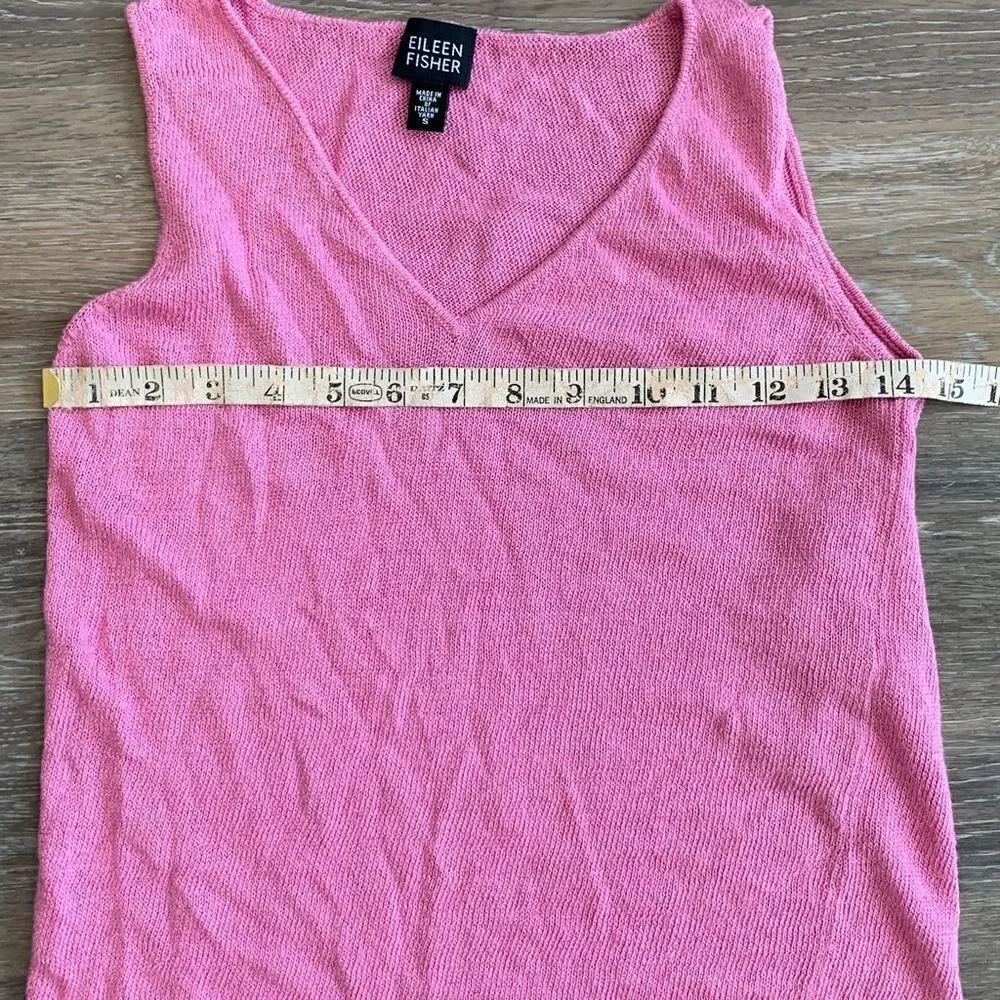Eileen Fisher v neck sleeveless top size small - Picture 6 of 8